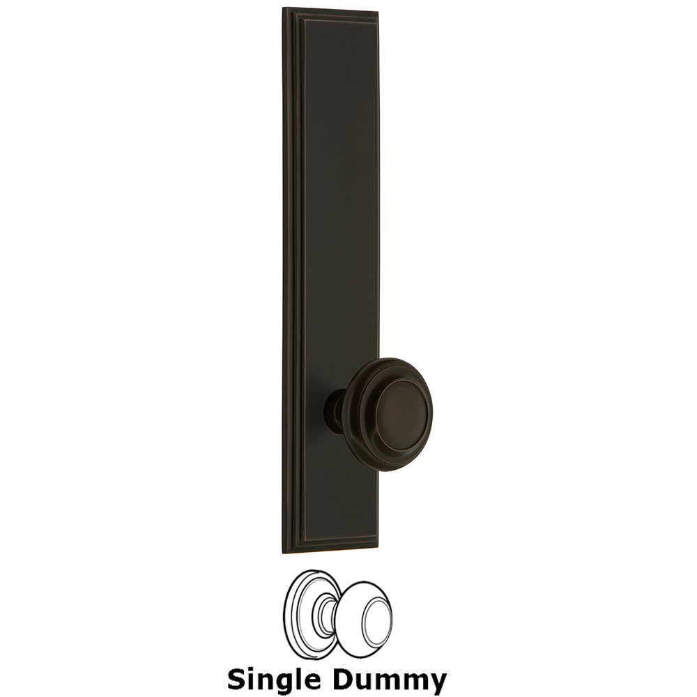 Dummy Carre Tall Plate with Circulaire Knob in Timeless Bronze