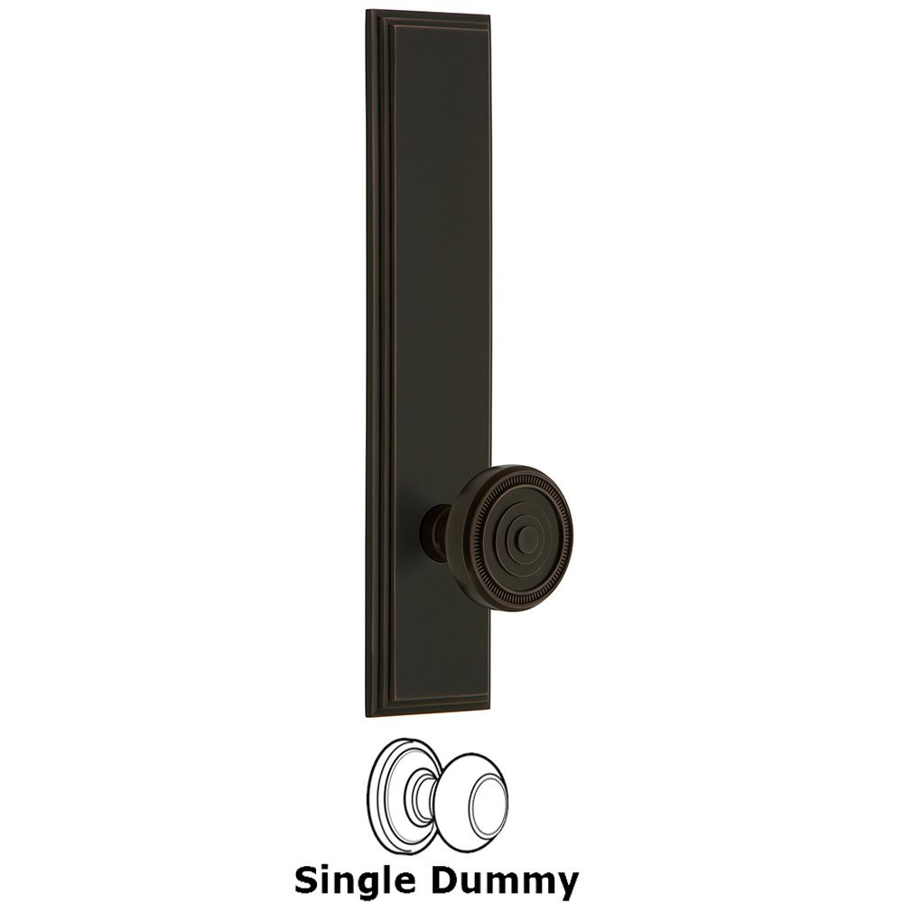 Dummy Carre Tall Plate with Soleil Knob in Timeless Bronze