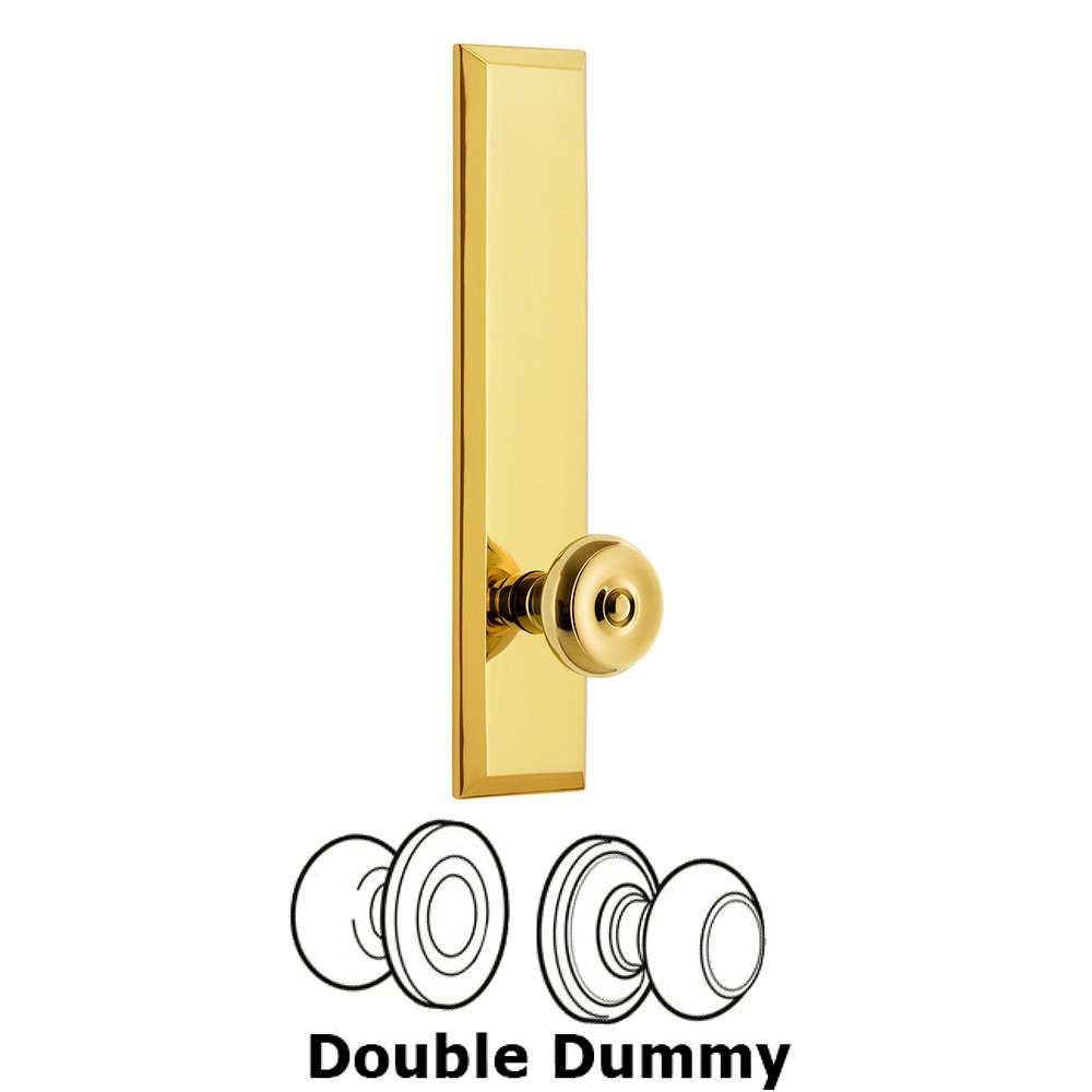 Double Dummy Fifth Avenue Tall with Bouton Knob in Lifetime Brass