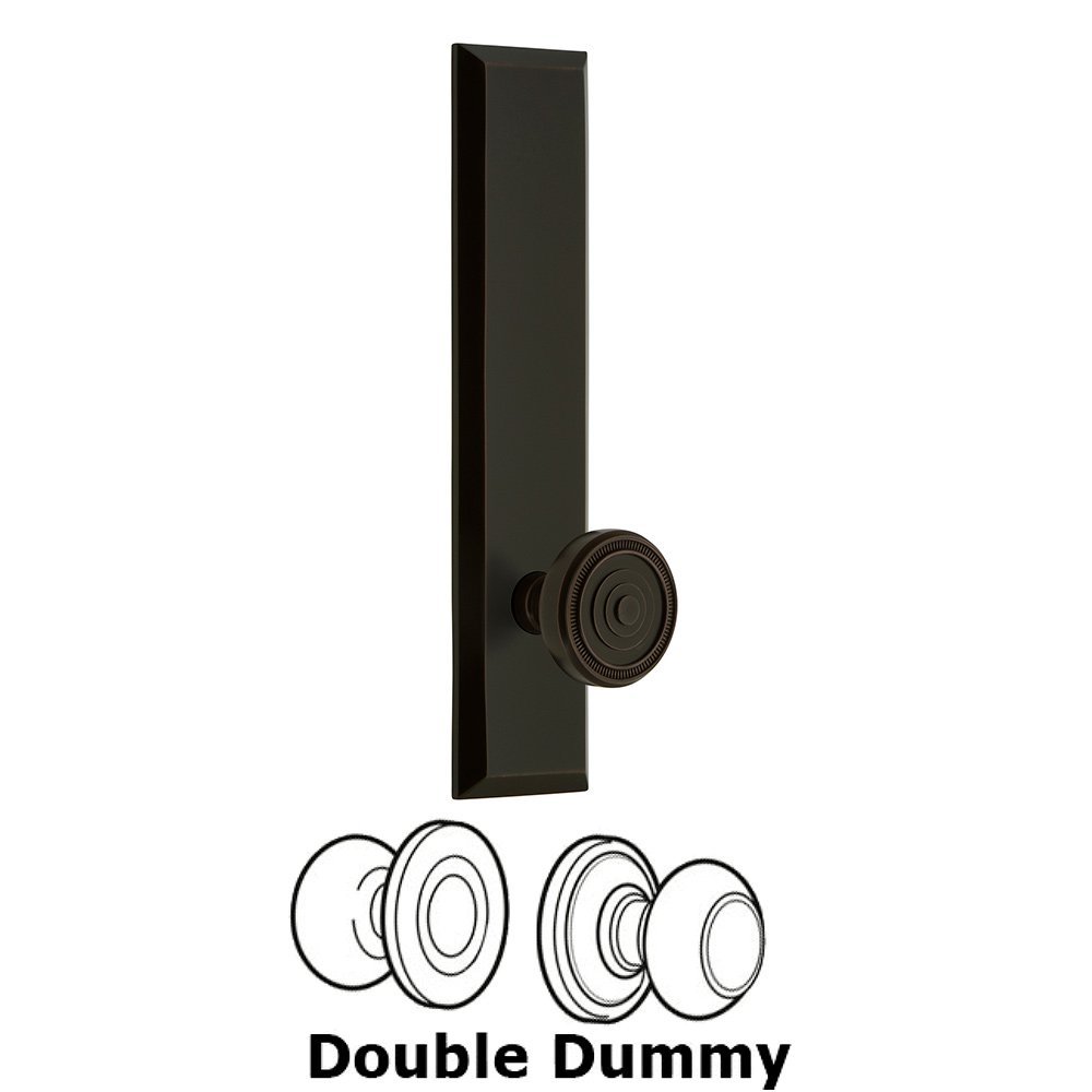 Double Dummy Fifth Avenue Tall with Soleil Knob in Timeless Bronze