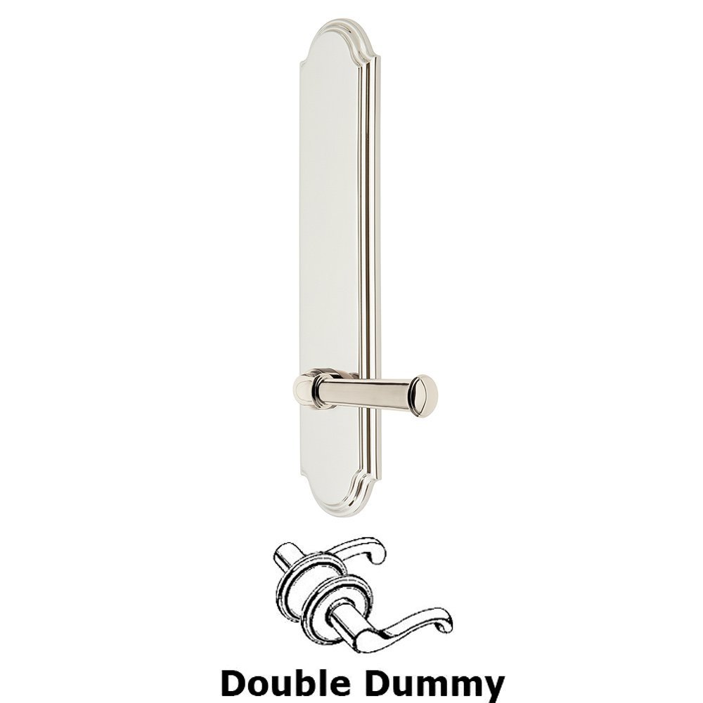 Tall Plate Double Dummy with Georgetown Lever in Polished Nickel