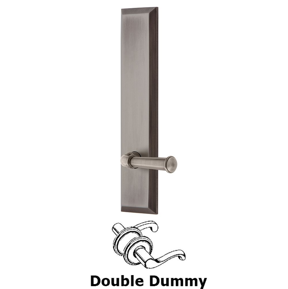 Double Dummy Fifth Avenue Tall with Georgetown Left Handed Lever in Antique Pewter