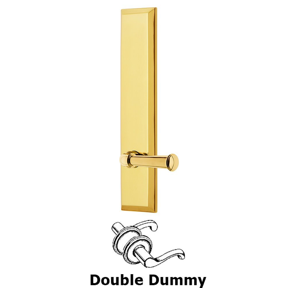 Double Dummy Fifth Avenue Tall with Georgetown Right Handed Lever in Lifetime Brass