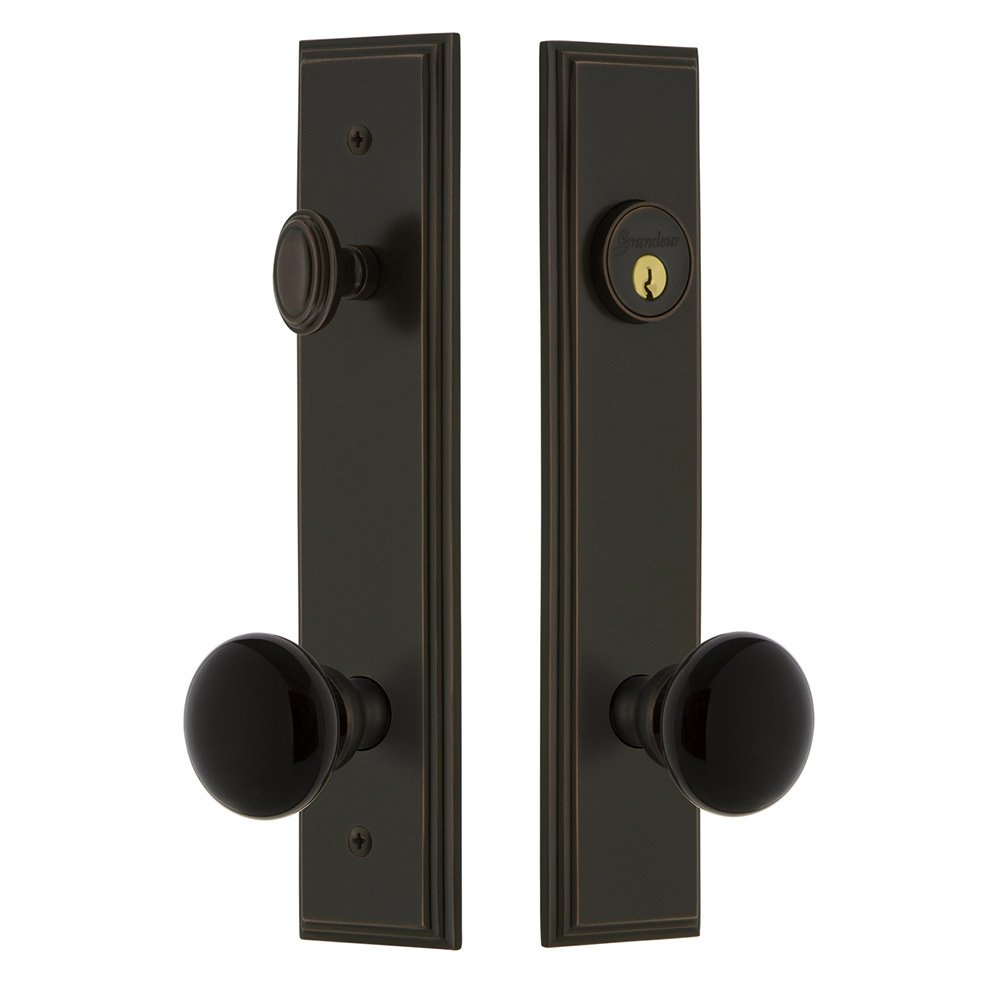 Tall Plate Complete Entry Set with Coventry Knob in Timeless Bronze