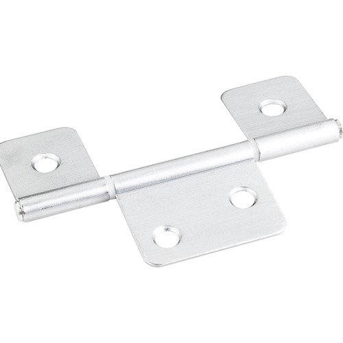 3-1/2" Three Leaf Non-mortise Hinge without Screws in Brushed Chrome
