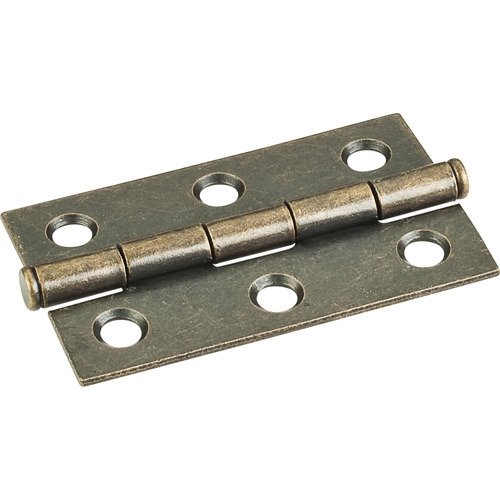 2-1/2" x 1-1/2" Swaged Butt Hinge in Brushed Antique Brass