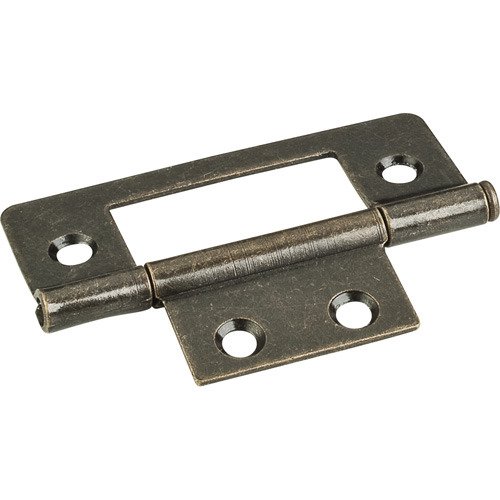 4 Hole 3" Loose Pin Non-mortise Hinge in Brushed Antique Brass
