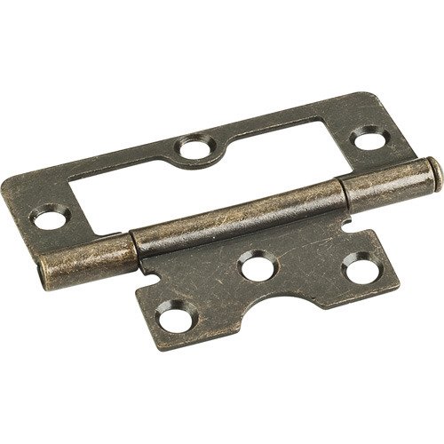 3" Swaged Loose Pin Non-mortise Hinge in Brushed Antique Brass