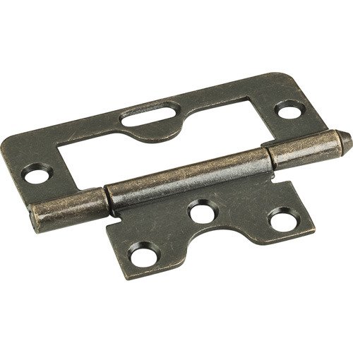 3" Swaged Loose Pin Non-mortise Hinge in Brushed Antique Brass