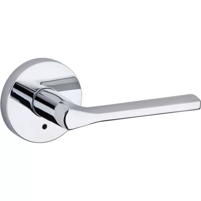 Lisbon Privacy Door Lever in Bright Chrome