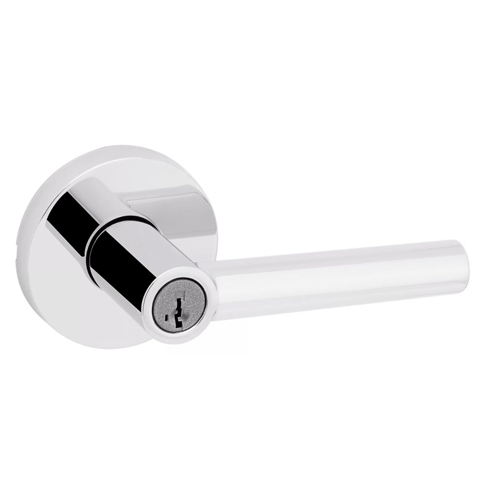 Milan Keyed Entry Door Lever in Bright Chrome