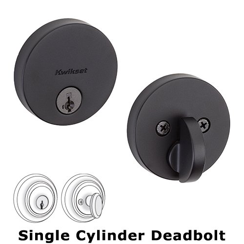 Single Cylinder Deadbolt in Iron Black