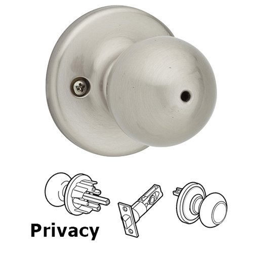 Polo Privacy Door Knob in Satin Nickel