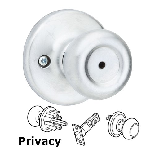 Tylo Privacy Door Knob in Satin Chrome