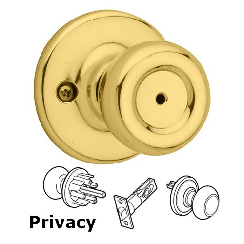Tylo Privacy Door Knob in Bright Brass