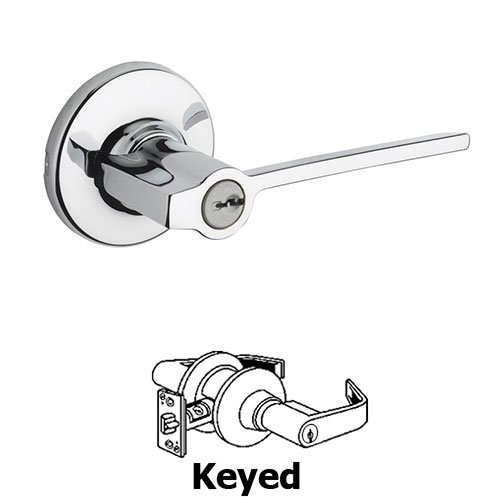 Ladera Keyed Entry Door Lever in Bright Chrome