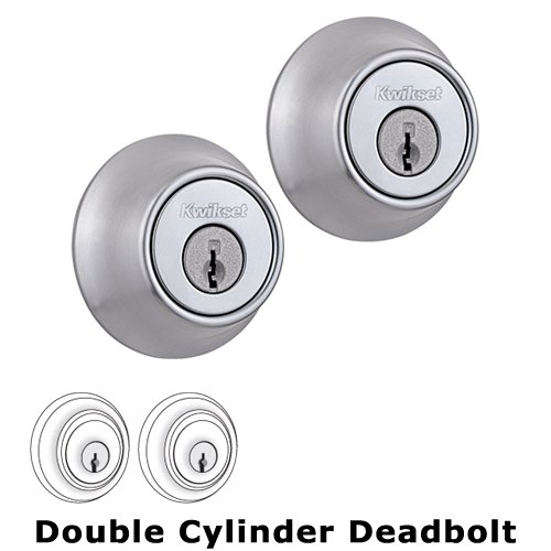 Double Cylinder Deadbolt in Satin Chrome