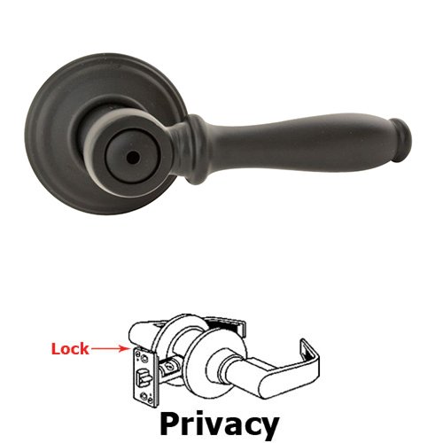 Ashfield Privacy Door Lever in Iron Black