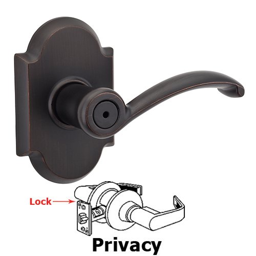 Austin Privacy Door Lever in Venetian Bronze