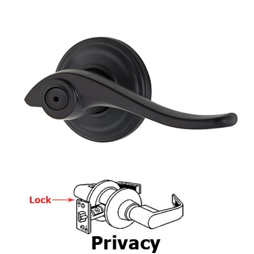 Austin Privacy Door Lever in Iron Black