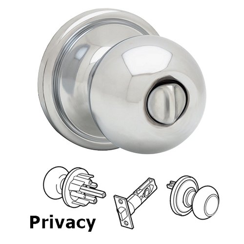 Circa Privacy Door Knob in Bright Chrome