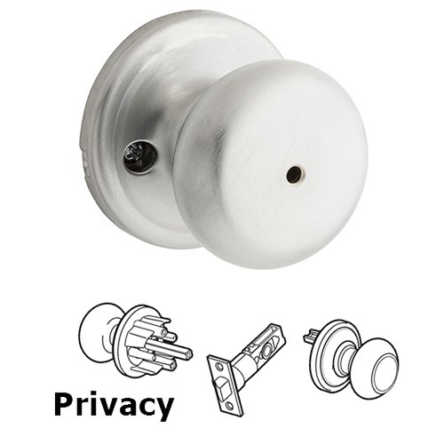 Hancock Privacy Door Knob in Satin Chrome