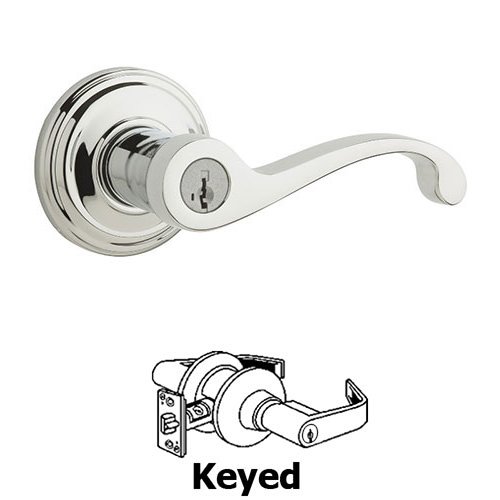 Commonwealth Keyed Entry Door Lever in Bright Chrome