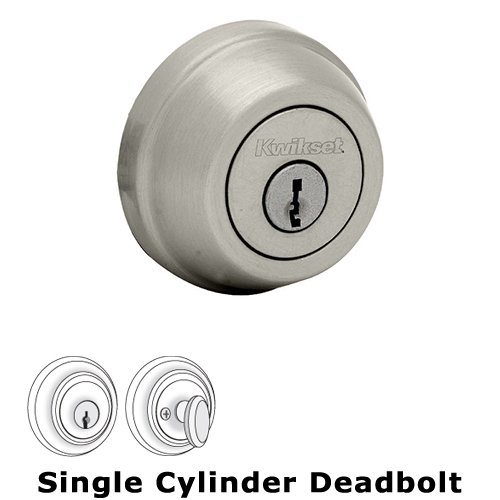 UL Deadbolt Single Cylinder Deadbolt in Satin Nickel