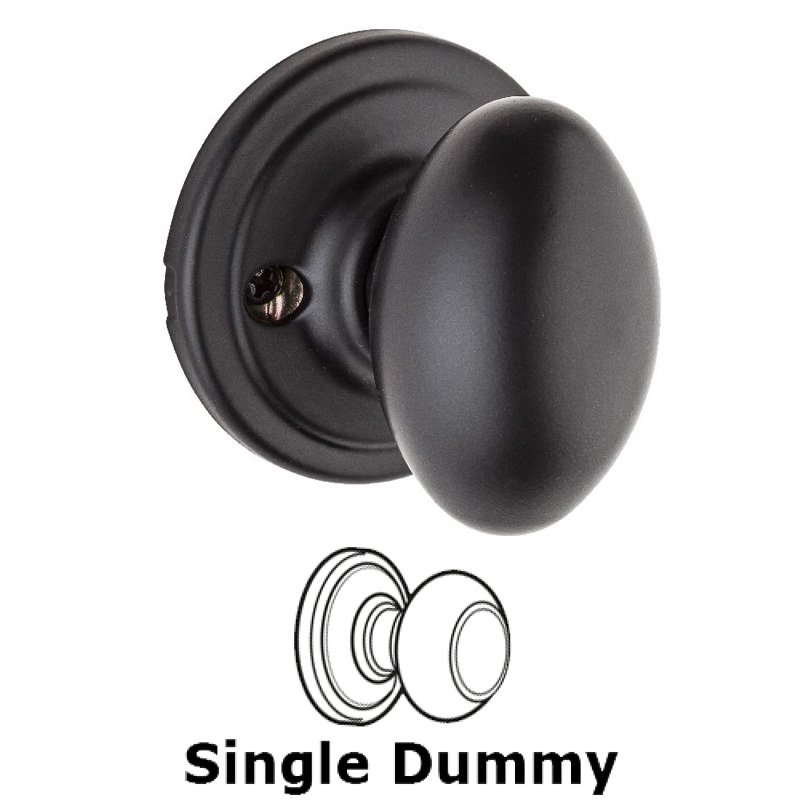 Laurel Single Dummy Door Knob in Iron Black