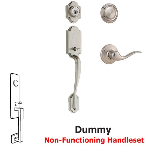 Arlington Dummy Handleset With Tustin Interior Inactive Handleset Trim Right Hand Door Lever Inside Dummy Trim In Satin Nickel