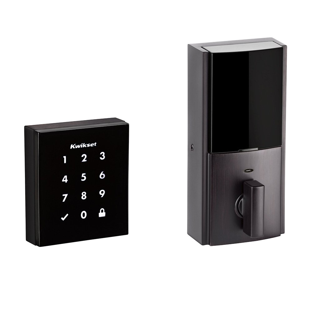 Obsidian Touch Screen Electronic Deadbolt With Z-Wave 500 Chipset in Venetian Bronze