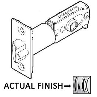 Adjustable UL Square Corner Deadlatch for Kwikset Series Products in Bright Chrome