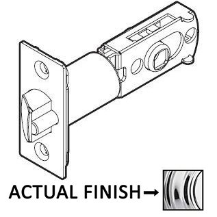 Adjustable UL Square Corner Springlatch for Kwikset Series Products in Bright Chrome