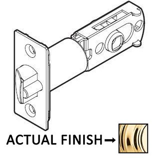 Adjustable UL Square Corner Springlatch for Kwikset Series Products in Bright Brass