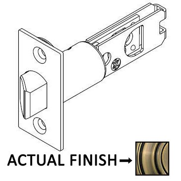 2 3/4" UL Wideface Springlatch for Kwikset Series Products in Antique Brass