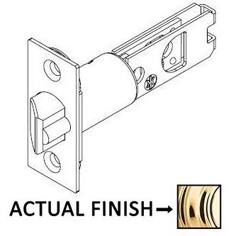 2 3/8" Backset UL Square Corner Deadlatch for Kwikset Series Products in Bright Brass