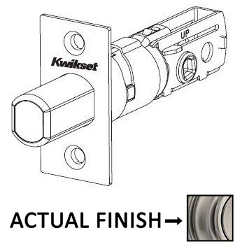 UL Square Corner Adjustable Deadbolt Latch for Kwikset Series Products in Antique Nickel