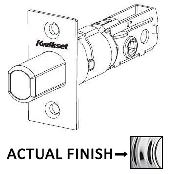 UL Square Corner Adjustable Deadbolt Latch for Kwikset Series Products in Bright Chrome