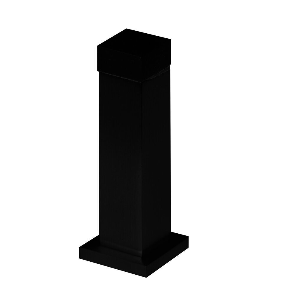 5/8" Square Wall Mounted Door Stop with Base in Satin Black PVD