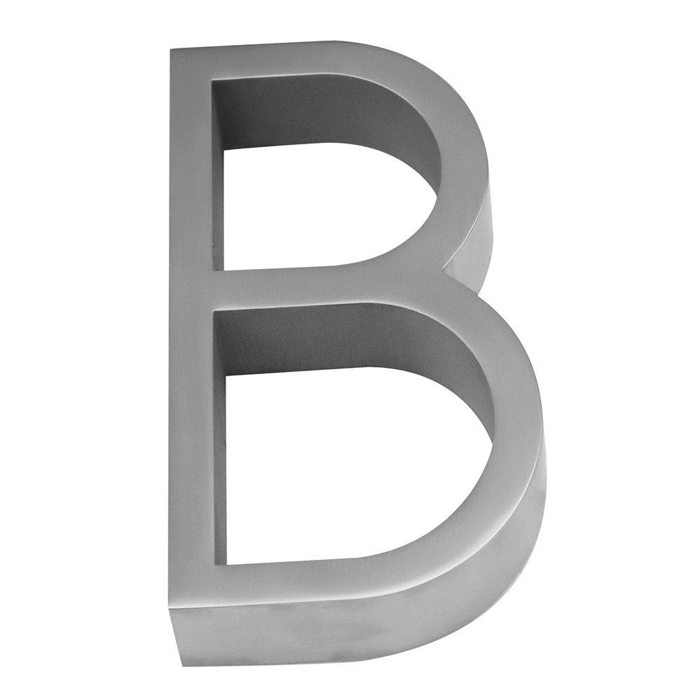 "B" House Letter in Satin Stainless Steel