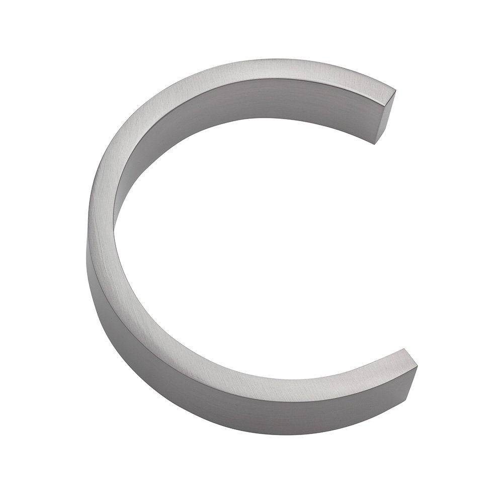"C" House Letter in Satin Stainless Steel