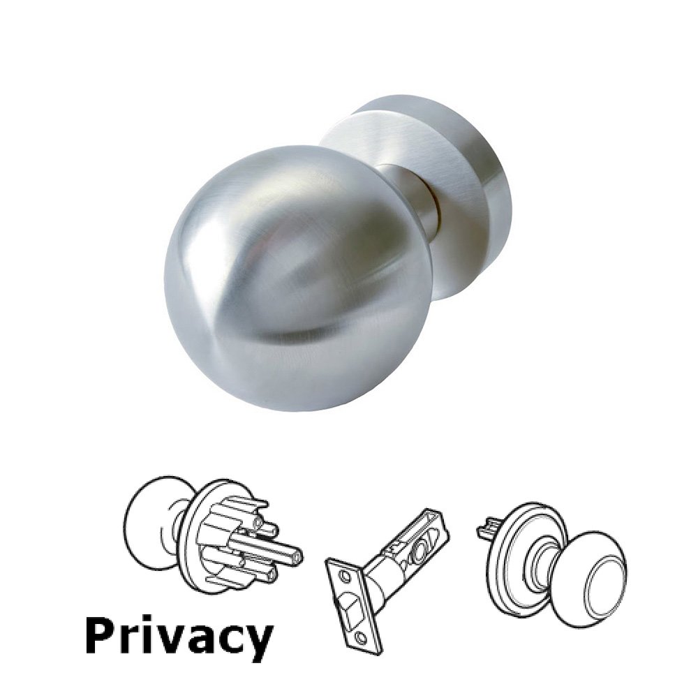 Privacy Door Knob in Satin Stainless Steel