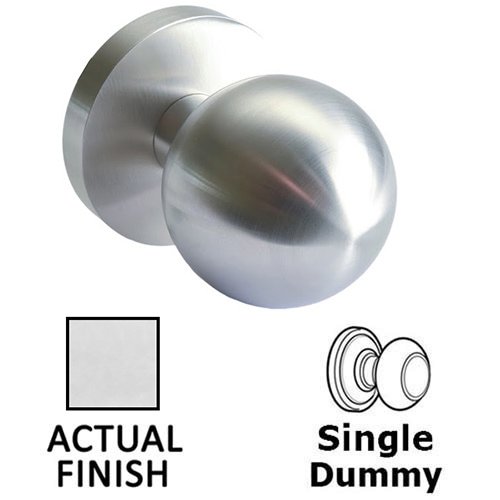 Single Dummy Door Knob in Polished Stainless Steel