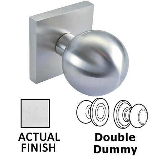 Double Dummy Door Knob in Polished Stainless Steel