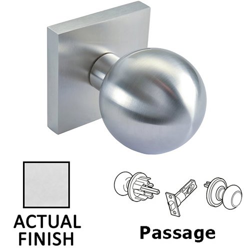 Passage Door Knob in Polished Stainless Steel