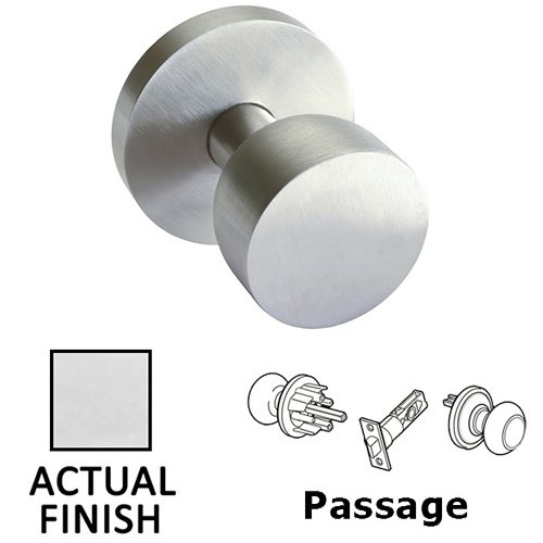 Passage Door Knob in Polished Stainless Steel