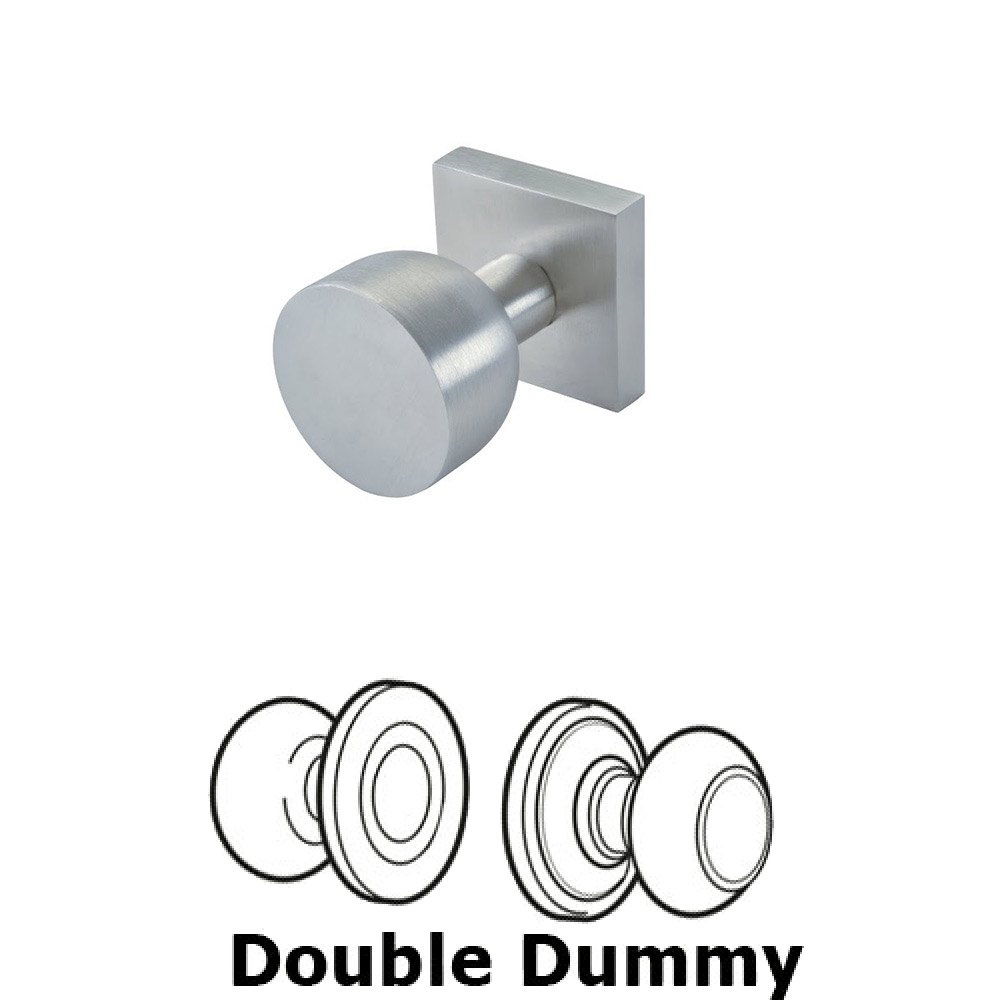 Double Dummy Door Knob in Satin Stainless Steel
