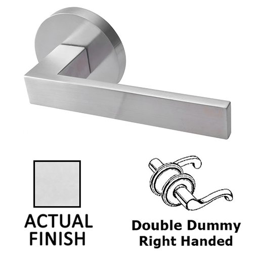 Double Dummy Door Lever in Polished Stainless Steel