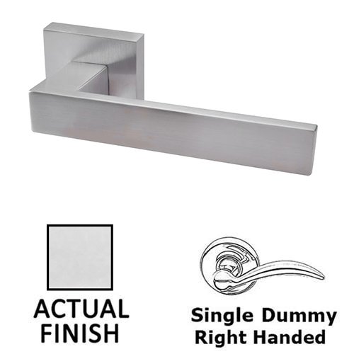 Single Dummy Right Handed Door Lever in Polished Stainless Steel