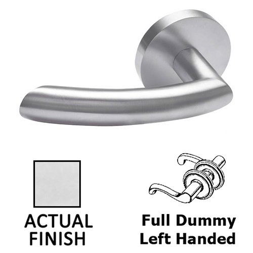 Double Dummy Left Handed Door Lever in Polished Stainless Steel